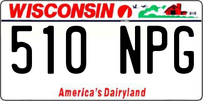 WI license plate 510NPG