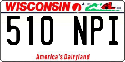 WI license plate 510NPI