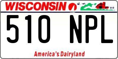 WI license plate 510NPL