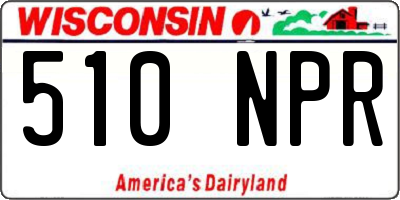 WI license plate 510NPR