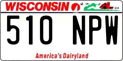 WI license plate 510NPW