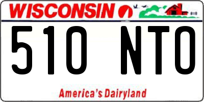 WI license plate 510NTO