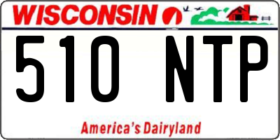 WI license plate 510NTP