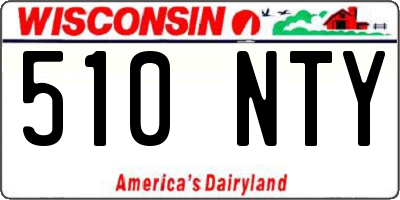 WI license plate 510NTY