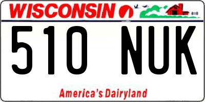 WI license plate 510NUK