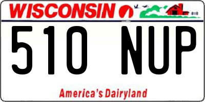 WI license plate 510NUP