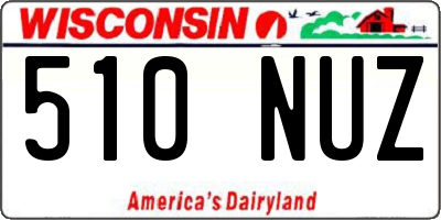 WI license plate 510NUZ