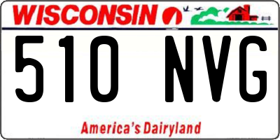 WI license plate 510NVG