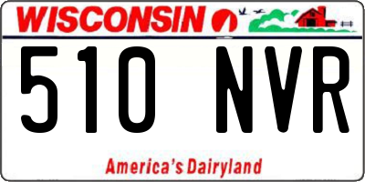 WI license plate 510NVR