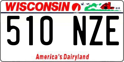 WI license plate 510NZE