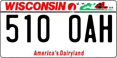WI license plate 510OAH