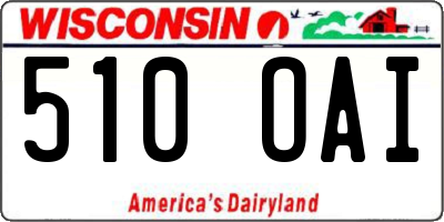 WI license plate 510OAI