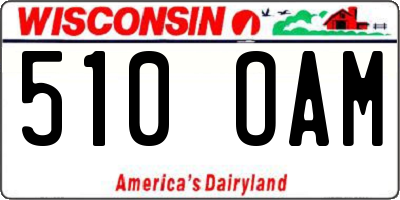 WI license plate 510OAM