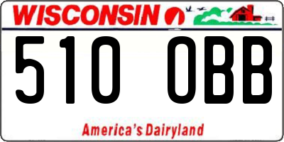 WI license plate 510OBB