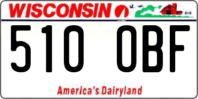 WI license plate 510OBF
