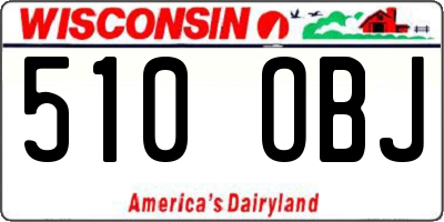 WI license plate 510OBJ
