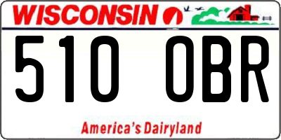 WI license plate 510OBR