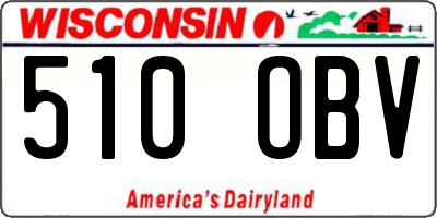 WI license plate 510OBV