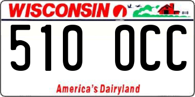 WI license plate 510OCC