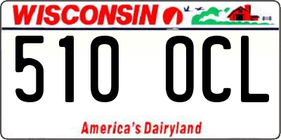 WI license plate 510OCL