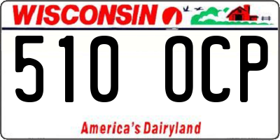 WI license plate 510OCP
