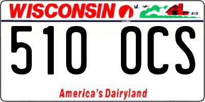 WI license plate 510OCS