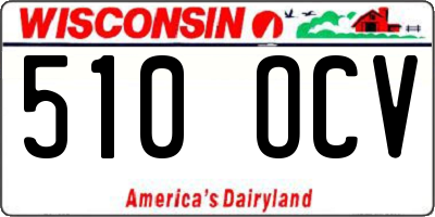 WI license plate 510OCV
