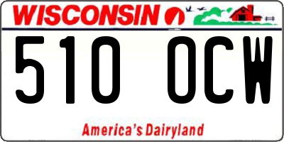 WI license plate 510OCW