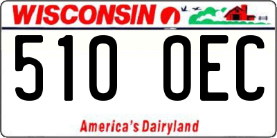 WI license plate 510OEC