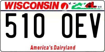 WI license plate 510OEV
