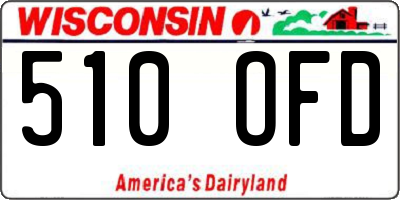 WI license plate 510OFD