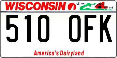 WI license plate 510OFK