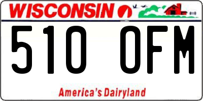 WI license plate 510OFM