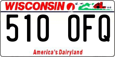 WI license plate 510OFQ