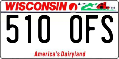 WI license plate 510OFS