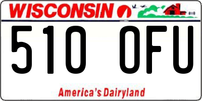 WI license plate 510OFU