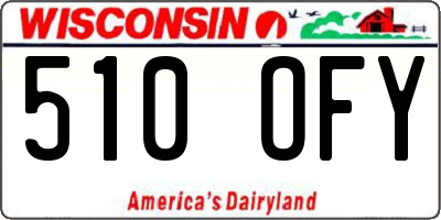 WI license plate 510OFY