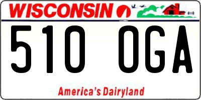 WI license plate 510OGA