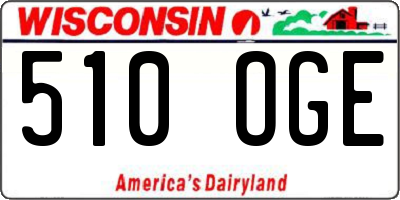WI license plate 510OGE
