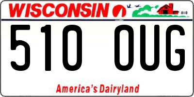 WI license plate 510OUG