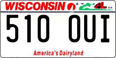 WI license plate 510OUI