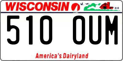 WI license plate 510OUM