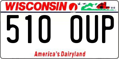 WI license plate 510OUP