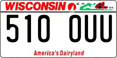WI license plate 510OUU