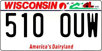 WI license plate 510OUW