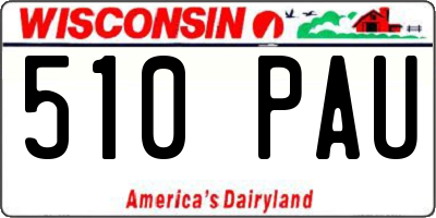 WI license plate 510PAU