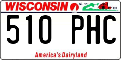 WI license plate 510PHC