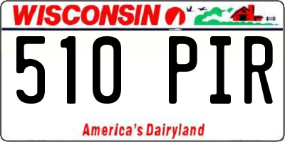 WI license plate 510PIR
