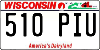 WI license plate 510PIU
