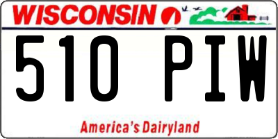 WI license plate 510PIW